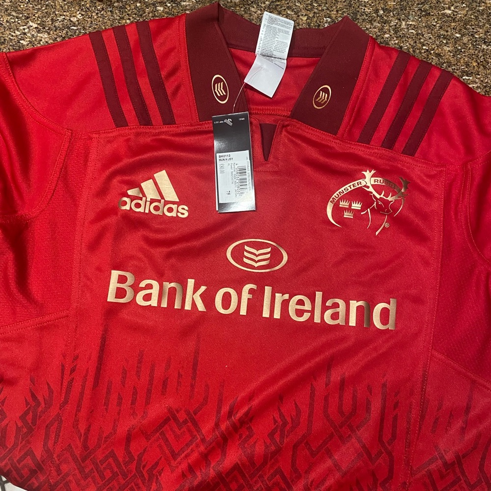 NWT RUGBY MEN’S ADIDAS MUNSTER HOME ADULT JERSEY